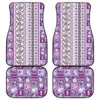 Hawaii Makahiki Turtle Car Mats Violet Tapa Pattern LT05 - Polynesian Pride