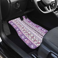 Hawaii Makahiki Turtle Car Mats Violet Tapa Pattern LT05 - Polynesian Pride