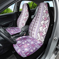 Hawaii Makahiki Turtle Car Seat Cover Violet Tapa Pattern LT05 - Polynesian Pride