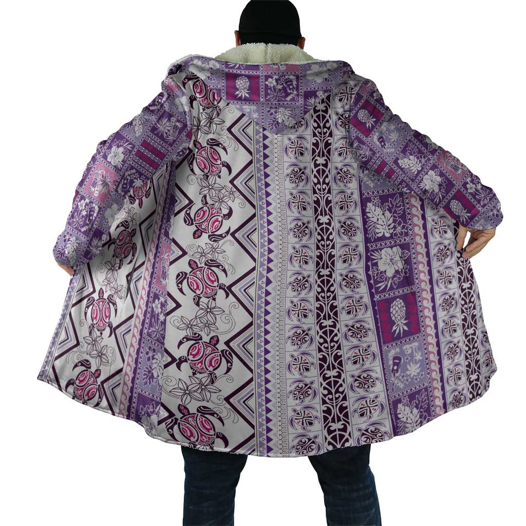 Hawaii Makahiki Turtle Cloak Violet Tapa Pattern LT05 - Polynesian Pride