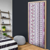 Hawaii Makahiki Turtle Door Cover Violet Tapa Pattern LT05 - Polynesian Pride
