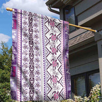 Hawaii Makahiki Turtle Garden Flag Violet Tapa Pattern LT05 - Polynesian Pride