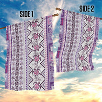 Hawaii Makahiki Turtle Garden Flag Violet Tapa Pattern LT05 - Polynesian Pride