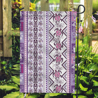 Hawaii Makahiki Turtle Garden Flag Violet Tapa Pattern LT05 Garden Flag Violet - Polynesian Pride