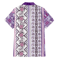 Hawaii Makahiki Turtle Hawaiian Shirt Violet Tapa Pattern LT05 - Polynesian Pride