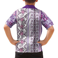 Hawaii Makahiki Turtle Hawaiian Shirt Violet Tapa Pattern LT05 - Polynesian Pride