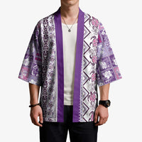 Hawaii Makahiki Turtle Kimono Violet Tapa Pattern LT05 - Polynesian Pride