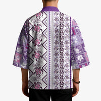 Hawaii Makahiki Turtle Kimono Violet Tapa Pattern LT05 - Polynesian Pride
