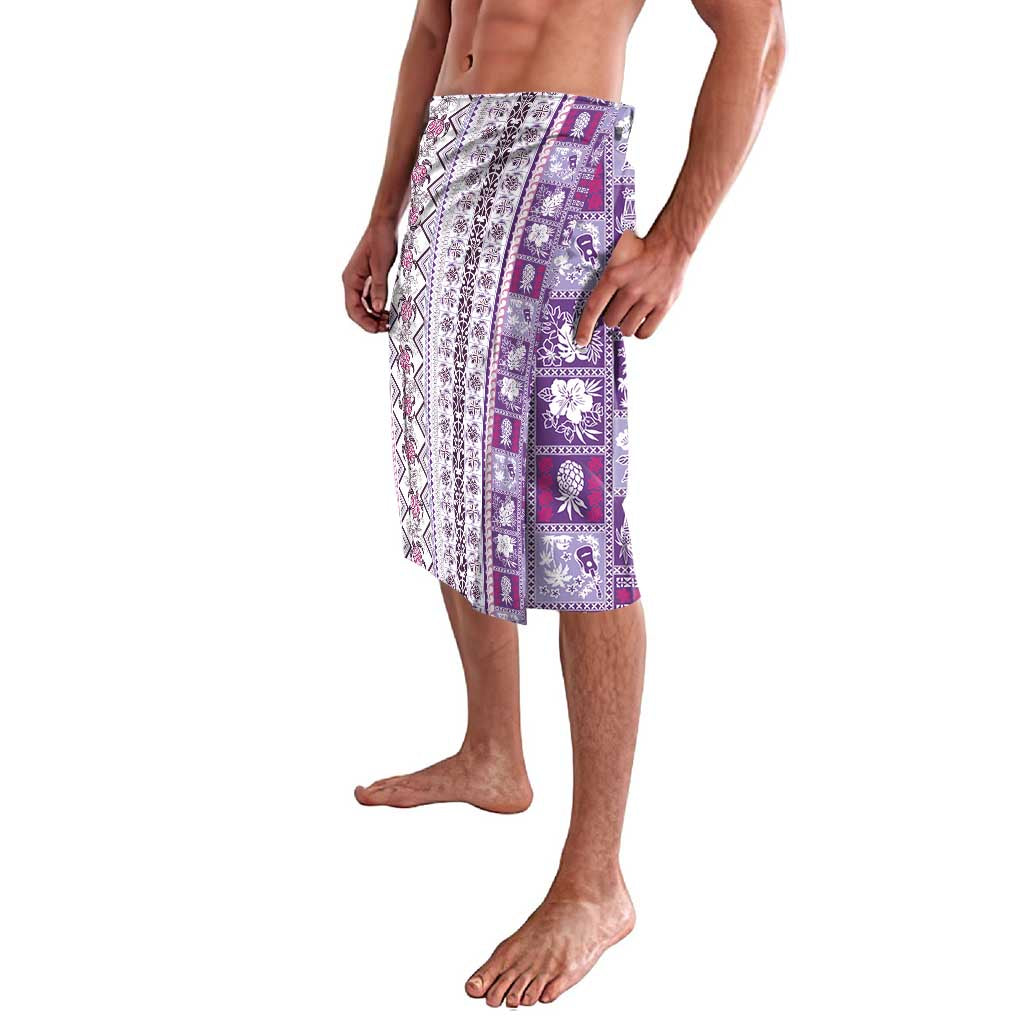 Hawaii Makahiki Turtle Lavalava Violet Tapa Pattern LT05 - Polynesian Pride