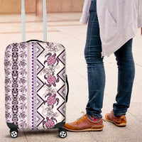 Hawaii Makahiki Turtle Luggage Cover Violet Tapa Pattern LT05 Violet - Polynesian Pride