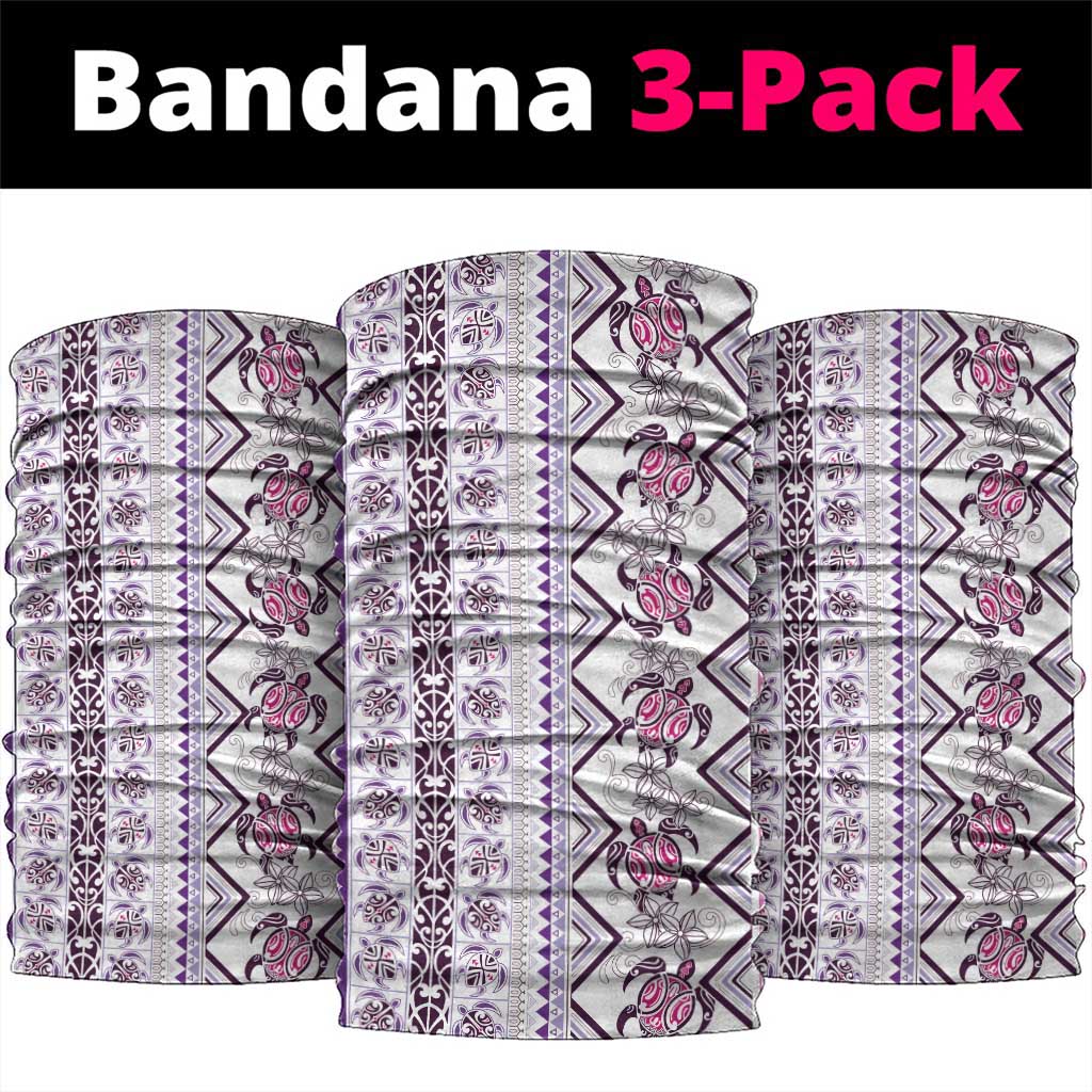 Hawaii Makahiki Turtle Neck Gaiter Violet Tapa Pattern LT05 package One Size: 25*50cm Violet - Polynesian Pride