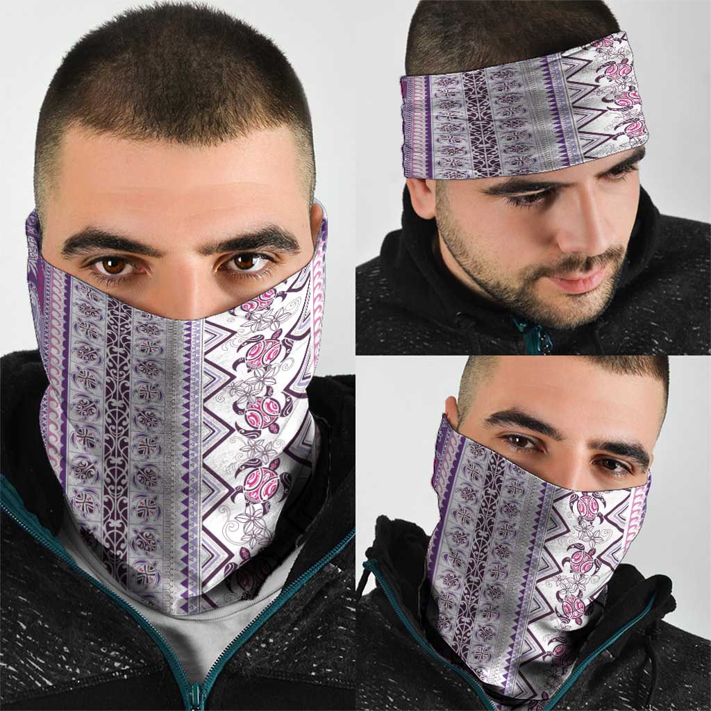 Hawaii Makahiki Turtle Neck Gaiter Violet Tapa Pattern LT05 - Polynesian Pride