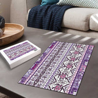 Hawaii Makahiki Turtle Puzzle Violet Tapa Pattern LT05 - Polynesian Pride