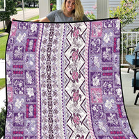 Hawaii Makahiki Turtle Quilt Violet Tapa Pattern LT05 Violet - Polynesian Pride
