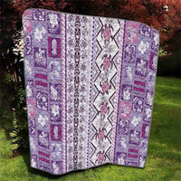 Hawaii Makahiki Turtle Quilt Violet Tapa Pattern LT05 - Polynesian Pride