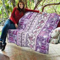 Hawaii Makahiki Turtle Quilt Violet Tapa Pattern LT05 - Polynesian Pride