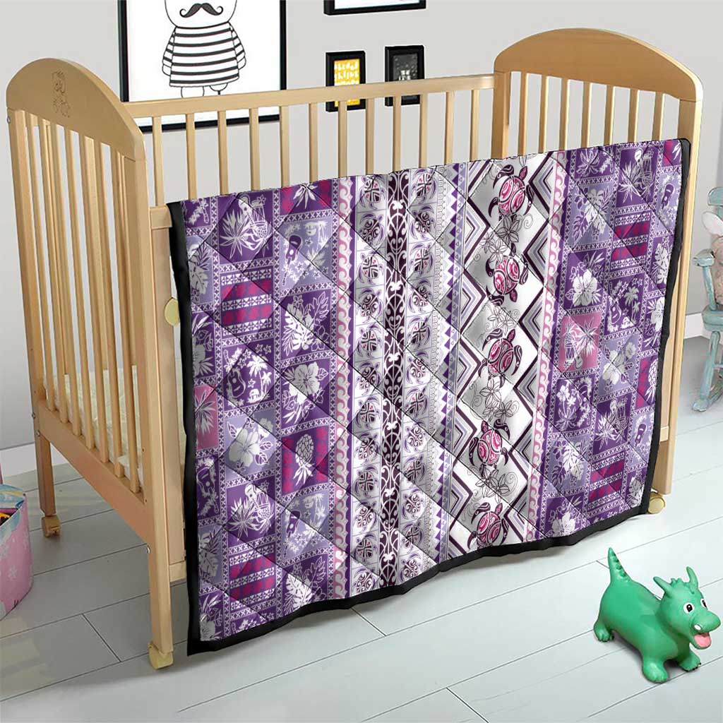 Hawaii Makahiki Turtle Quilt Violet Tapa Pattern LT05 - Polynesian Pride