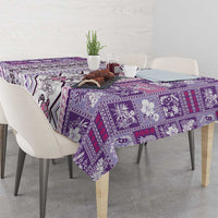Hawaii Makahiki Turtle Tablecloth Violet Tapa Pattern LT05 - Polynesian Pride