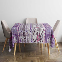 Hawaii Makahiki Turtle Tablecloth Violet Tapa Pattern LT05 - Polynesian Pride