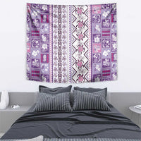 Hawaii Makahiki Turtle Tapestry Violet Tapa Pattern LT05 - Polynesian Pride