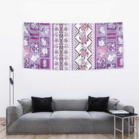 Hawaii Makahiki Turtle Tapestry Violet Tapa Pattern LT05 - Polynesian Pride