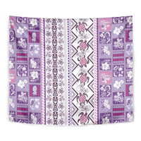 Hawaii Makahiki Turtle Tapestry Violet Tapa Pattern LT05 - Polynesian Pride