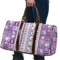 Hawaii Makahiki Turtle Travel Bag Violet Tapa Pattern LT05 - Polynesian Pride