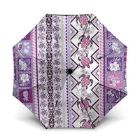 Hawaii Makahiki Turtle Umbrella Violet Tapa Pattern LT05 One Size Folded 11.42 inch Opened Diameter 37.4 inch Violet - Polynesian Pride