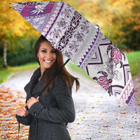 Hawaii Makahiki Turtle Umbrella Violet Tapa Pattern LT05 - Polynesian Pride