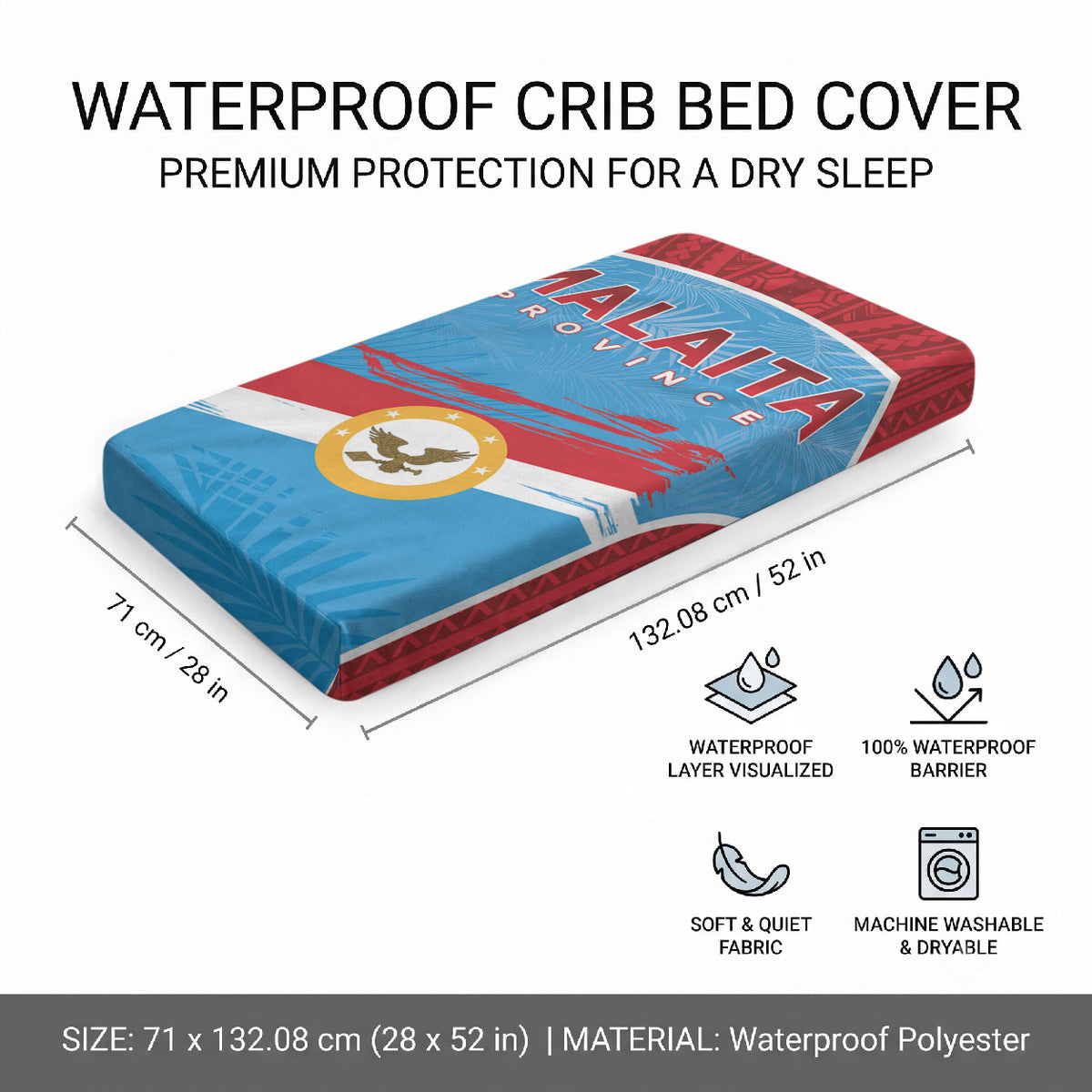 Malaita Province Day Baby Bed Cover Unique Style LT05 - Polynesian Pride