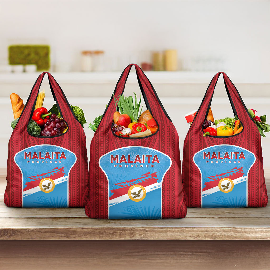 Malaita Province Day Grocery Bag Unique Style LT05 3-pack One Size Blue - Polynesian Pride