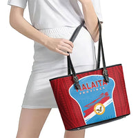 Malaita Province Day Leather Tote Bag Unique Style LT05 - Polynesian Pride