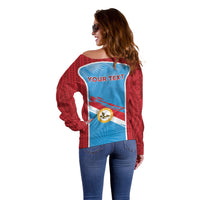 Personalised Malaita Province Day Off Shoulder Sweater Unique Style LT05 - Polynesian Pride