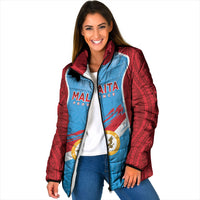 Personalised Malaita Province Day Padded Jacket Unique Style LT05 Women Blue - Polynesian Pride