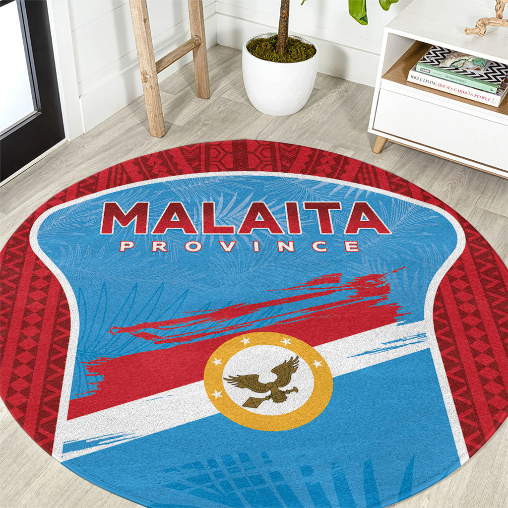 Malaita Province Day Round Carpet Unique Style LT05 Blue - Polynesian Pride