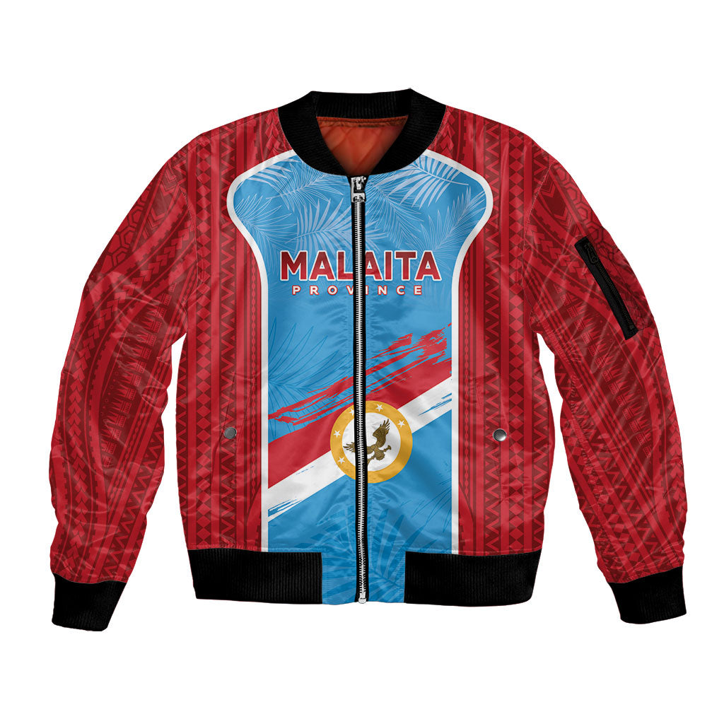 Personalised Malaita Province Day Sleeve Zip Bomber Jacket Unique Style LT05 Unisex Blue - Polynesian Pride