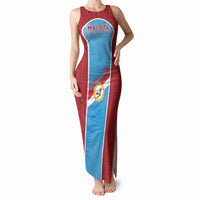 Personalised Malaita Province Day Tank Maxi Dress Unique Style LT05 Women Blue - Polynesian Pride