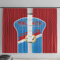 Malaita Province Day Window Curtain Unique Style LT05 With Hooks Blue - Polynesian Pride