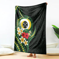 Solomon Islands Western Province Blanket Polynesian Pattern With Tropical Flowers LT05 - Polynesian Pride