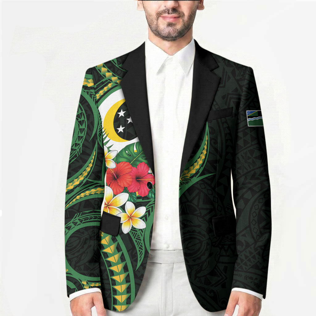 Solomon Islands Western Province Blazer Polynesian Pattern With Tropical Flowers LT05 - Polynesian Pride