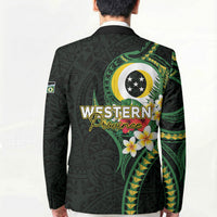 Solomon Islands Western Province Blazer Polynesian Pattern With Tropical Flowers LT05 - Polynesian Pride