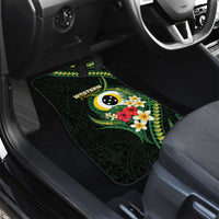 Solomon Islands Western Province Car Mats Polynesian Pattern With Tropical Flowers LT05 - Polynesian Pride