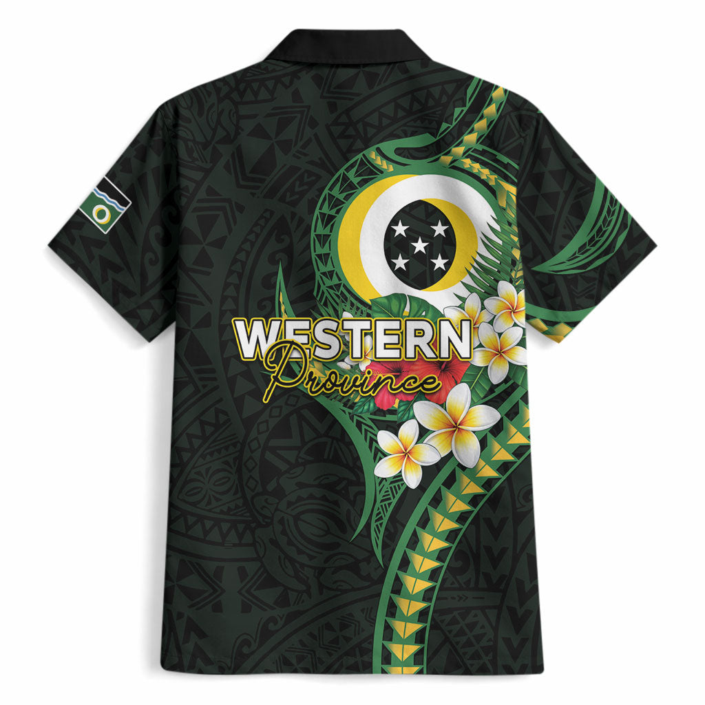 Solomon Islands Western Province Hawaiian Shirt Polynesian Pattern With Tropical Flowers LT05 - Polynesian Pride