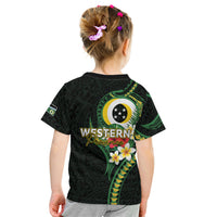 Solomon Islands Western Province Kid T Shirt Polynesian Pattern With Tropical Flowers LT05 - Polynesian Pride