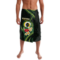 Solomon Islands Western Province Lavalava Polynesian Pattern With Tropical Flowers LT05 Green - Polynesian Pride