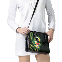 Solomon Islands Western Province Shoulder Handbag Polynesian Pattern With Tropical Flowers LT05 - Polynesian Pride