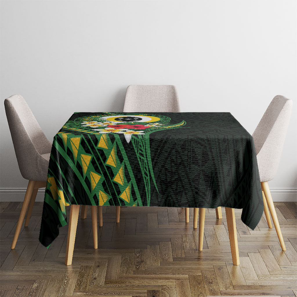 Solomon Islands Western Province Tablecloth Polynesian Pattern With Tropical Flowers LT05 - Polynesian Pride
