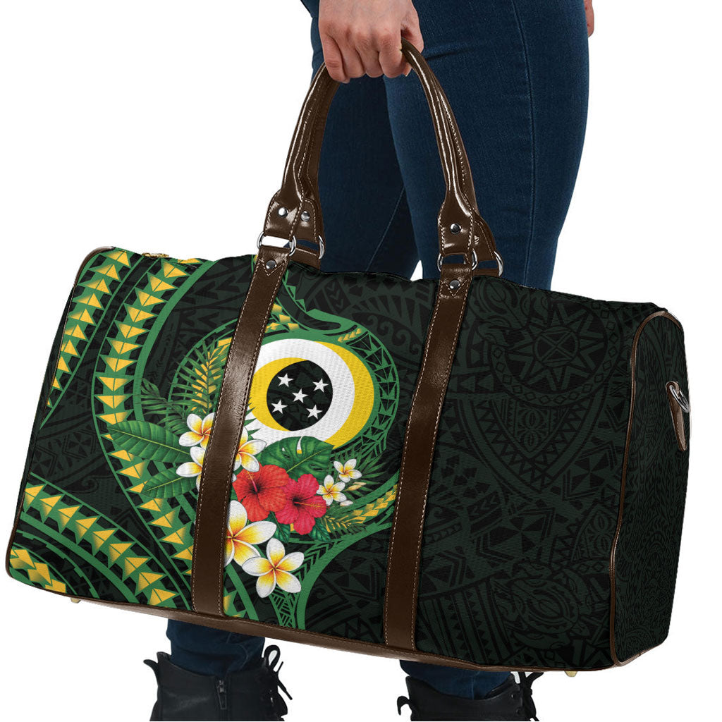 Solomon Islands Western Province Travel Bag Polynesian Pattern With Tropical Flowers LT05 - Polynesian Pride