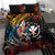 Hawaii And Japan Bedding Set Koi Fish With Kanaka Maoli