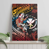 Hawaii And Japan Canvas Wall Art Koi Fish With Kanaka Maoli LT05 - Polynesian Pride